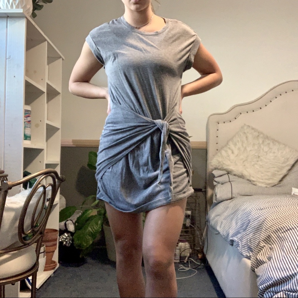 Aerie short-sleeved tie-dress